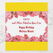 50以上の素晴らしい名前バラフレーム誕生日 ワインラベル (シングルラベル)