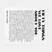 50件の愛するテンプレート誕生日 フリースブランケット (正面(横))