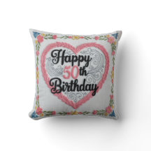 「50位の素晴らしい」装飾用クッション: 祝