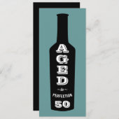 50位の誕生日招待状ワイン,完成まで熟成 招待状 (正面/裏面)