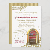 50位は黄金記念日のジュークボックス 招待状 (正面/裏面)