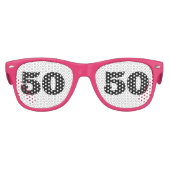 50位誕生日ピンクパーティーサングラス キッズサングラス (正面)