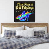 50位誕生日素晴らしいDIVAデザイン キャンバスプリント (インサイチュ (寝室))