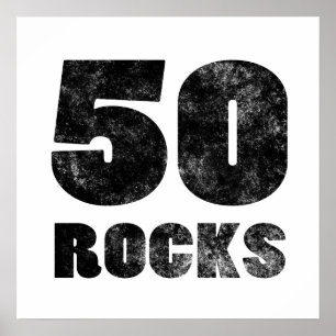 50個の岩石 ポスター