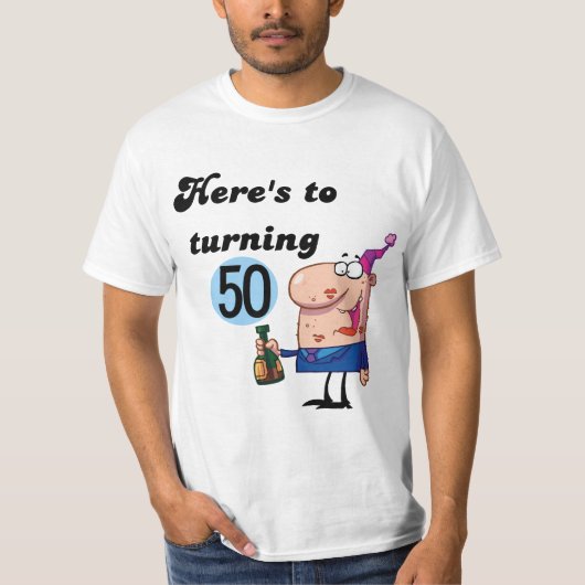 50個の誕生日のTシャツおよびギフトへの応援 Tシャツ (正面)