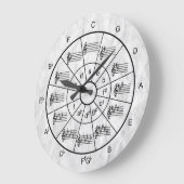 50分の1のデザインミュージシャン ラージ壁時計 (傾斜)