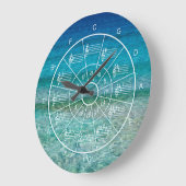 50分の1の海背景ミュージシャン ラージ壁時計 (傾斜)
