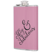 50及びすばらしい誕生日の黒いタイポグラフィ(48) フラスク (左)