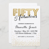 50及びすばらしい 招待状 (正面/裏面)