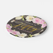 50及びすばらしく素朴な花の誕生会 ペーパープレート (アングル)