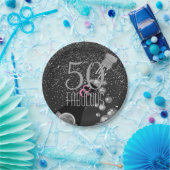 50及びシャンペンのすばらしいエレガントな第50誕生日 ペーパープレート (パーティー)