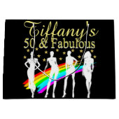 50及びパーソナライズされた素晴らしい素晴らしジバ抱き枕 ラージペーパーバッグ (正面)