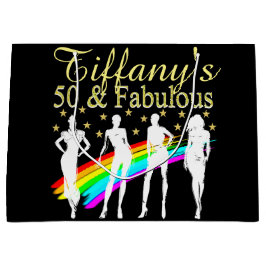 50及びパーソナライズされた素晴らしい素晴らしジバ抱き枕 ラージペーパーバッグ