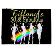 50及びパーソナライズされた素晴らしい素晴らしジバ抱き枕 ラージペーパーバッグ (裏面)