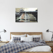 50口径の機関銃ラウンド キャンバスプリント (インサイチュ (寝室))