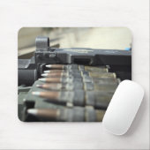 50口径の機関銃ラウンド マウスパッド (マウス)