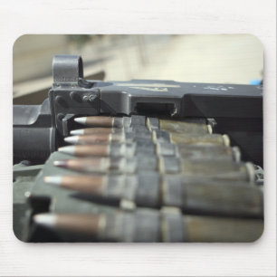 50口径の機関銃円形 マウスパッド