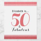 50名と素晴パーソナライズされたらしい名モダン前 ワインラベル (シングルラベル)