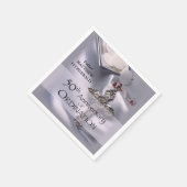 50名前をカスタムする調整記念日チャイス スタンダードカクテルナプキン (角)