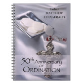 50名前をカスタムする調整記念日チャイス ノートブック (正面)