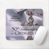 50名前をカスタムする調整記念日チャイス マウスパッド (マウス)