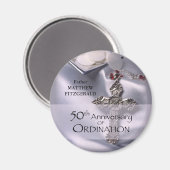 50名前をカスタムする調整記念日チャイス マグネット (正面/裏面)