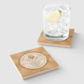 50周パーソナライズされた年コ買ースター, 1,セット ストーンコースター (横)