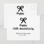 50周年おめでとうございます　カップル名　日付　結婚式 ポストカード (正面/裏面)