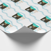 50周年おめでとうございます 結婚式の日付 カップル名を追加 ラッピングペーパー (角)