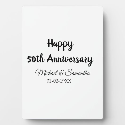 50周年おめでとうございます 結婚式の日付 カップル名 フォトプラーク (正面)