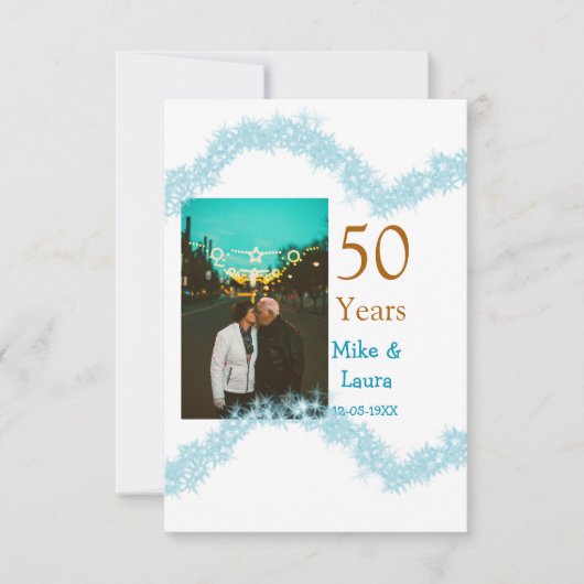 50周年おめでとうございます 結婚日 夫婦名 (正面)