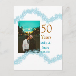 50周年おめでとうございます 結婚日 夫婦名 ポストカード