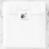 50周年おめでとうございます 結婚日 夫婦名 ラウンドシール (バッグ)