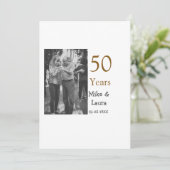 50周年おめでとうございます 結婚日 夫婦名 招待状 (スタンド正面)