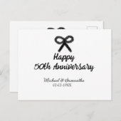 50周年おめでとうございます 結婚記念日 カップル名 日付 ポストカード (正面/裏面)