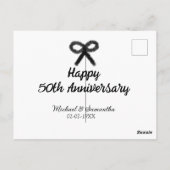 50周年おめでとうございます 結婚記念日 カップル名 日付 ポストカード (裏面)