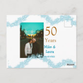 50周年おめでとうございます 結婚記念日 カップル名 日付 ポストカード (裏面)