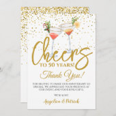50周年おめでとう乾杯カクテル サンキューカード (正面/裏面)