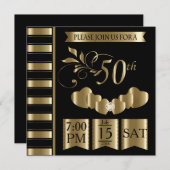 50周年おめでとう結婚 招待状 (正面/裏面)