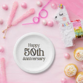 50周年おめでとう ペーパープレート (パーティー)