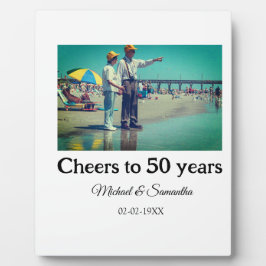 「50周年おめでとう！　[名前]さんの記念すべき日　写真　日付」 フォトプラーク