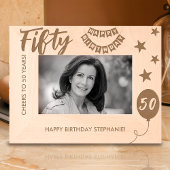 50周年おめでとう 誕生日おめでとう レーザー彫刻フレーム