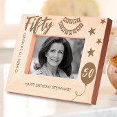 50周年おめでとう 誕生日おめでとう レーザー彫刻フレーム