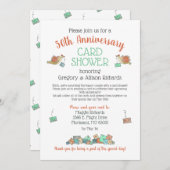 50周年おめでとう　鳥カードシャワー 招待状 (正面/裏面)