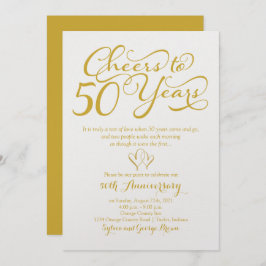 50周年おめでとう　50回目の結婚記念日 招待状