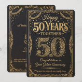 50周年お祝いカード 招待状 (正面/裏面)