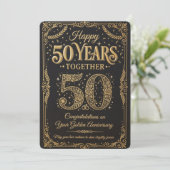 50周年お祝いカード 招待状 (スタンド正面)