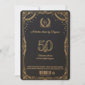 50周年お祝いカード 招待状 (裏面)