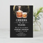 50周年お酒の大人誕生日おめでとう 招待状 (スタンド正面)