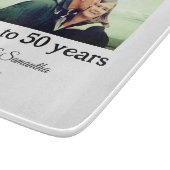 50周年に対する歓呼の追加の名前の写真日付 カッティングボード (角)